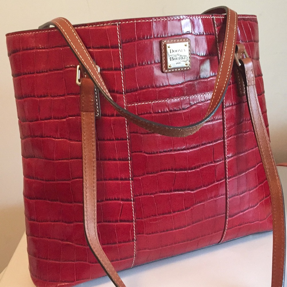 Dooney & Bourke LG Red Croco Lexington